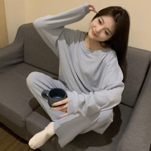 HANQIANNUO | Thick Warm Long Sleeve Sleepwear Set
