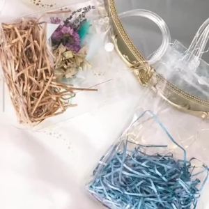 10/20pcs Pack Transparent Gift Wrap Bags Reusable Wrap Flower Jewelry With Handle for Valentines Thanksgiving Shopping Retail