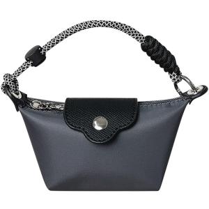 Mini Dumpling Shaped Makeup Bag Womens Compact Earphone Storage Pouch Key Card Wallet Musicians Stylish Oxford Fabric Bag