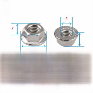 304 Stainless Steel Hexagonal Flange Surface Lock Nuts Anti-Slip Tightening Caps M3M6M8M10M12M14M16M20 Hardware Fasteners