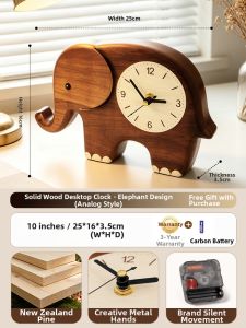 ARTPIONEER | Retro Wooden Desk Clock Creative Ornament