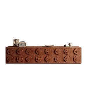 AI XIANG GE FURNITURE | Retro Style Combination Solid Wood Storage Cabinet