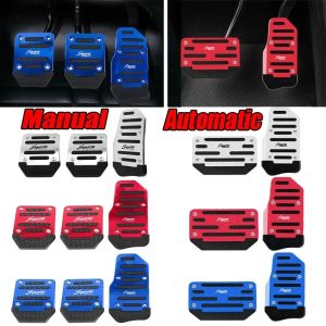Car Pedals Non-slip Pedals Manual Gear/automatic Throttle Brake Pedals Car Supplies Aluminum Alloy Pedals for Safe Driving Amagi