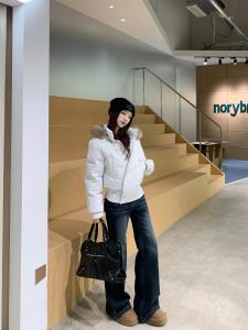 American Style Retro Deep Blue Denim Wide Leg Pants Women Spring Autumn New High Waist Loose Slim Straight Floor-Length Trousers