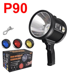 99000000LM Rechargeable Led Spotlight Waterproof Handheld Large Flashlight Most Powerful Outdoor Solar Spotlights Searchlight