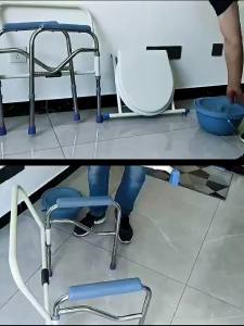 SERENZO Mobile Portable adult Toilet Bath Chair squatty potty for Pregnant Women Elderly Patients Potty Fold