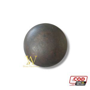 Paku Pines Kuningan Motif Bulat Polos Antik 4 cm 1 Pcs
