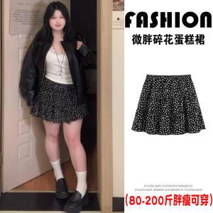 Váy Ngắn Ren Hoa Đen Cho Nữ Mùa Thu Cỡ Lớn Chống Ánh Sáng Váy Ngắn Chữ a Voan Xếp Ly Cạp Cao Không Tay Dài Thường Ngày