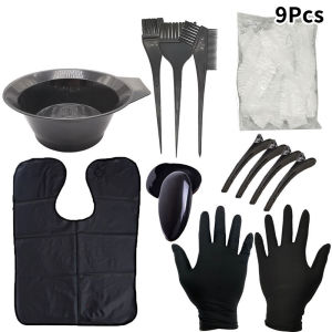 EELHOE | 5/7/9Pcs Hair Coloring Kit – Includes Dyeing Comb Bowl Brush Cream Applicator Ear Caps Clips Cape and Styling Tools