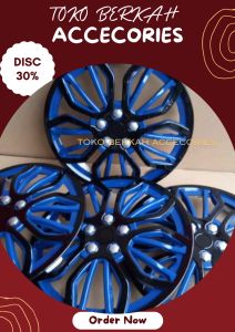 Tutup Dop Velg Mobil Ring 13 - Wheel Cover Biru