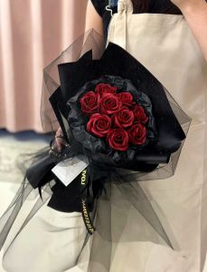 Eternal Flower Simulated Soap Rose Bouquet Ballet Style Gift for Girlfriend Birthday Creative Gift for Best Friend