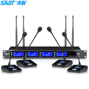 SAST Ok-59 Wireless Handheld Microphone Frequency Modulation Conference U-Shaped Neck Headset Mic One-To-Four Portable Audio