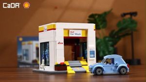 CaDA Shell Car Wash Station Brick Building Mechanical Master DIY Blocks Toy Set C66030W