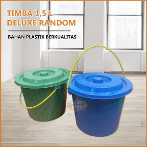 TIMBA DELUXE 15 GL TUTUP - Gagang / Timba Plastik / Ember Tutup / Ember Murah