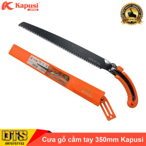 Cưa gỗ cầm tay cưa cành lưỡi đen thép Nhật KAPUSI 350mm (Có bao đựng cưa)