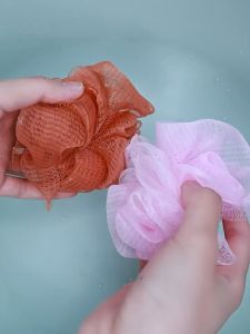 Bath Ball Shower Soft Sponge Scrub Dead Skin Removing Loofahs Mesh Foaming Bubble