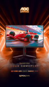 # AOC Q27G4ZMN Gaming Monitor with MINI-LED - QHD 240Hz 1ms Fast VA DisplayHDR 1000 & Adaptive Sync #