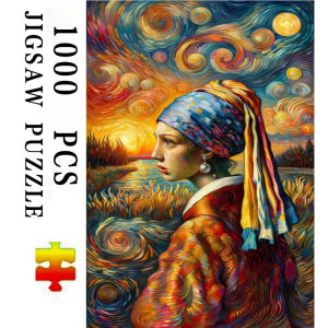 Jigsaw Puzzle for Adults 500/1000/1200/2000PCS Girl with a Pearl Earring Artwork Mindful Game Stress Relief Decor Gift