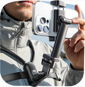 Neck Phone Holder for Video Recording POV Camera Phone Chest Mount for Gopro Neck Mount for 4-7 Inch Phones Action Cameras