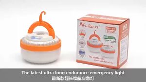 Lampu Bohlam LED Isi Ulang 300W/400W Lampu Pasar Malam Darurat Portabel Berkemah Gantung Malam