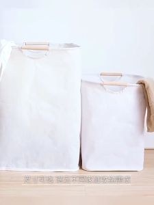 Foldable Laundry Hamper Portable Fabric Dirty Clothes Basket Clothes Storage Basket Household