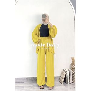 Setelan Outer & Kulot Kiyowo Airflow Cringkle