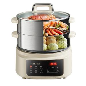 [China Plug Without Adapter] Bear | Multi-Function Automatic Electric Steamer 3-Layer Stainless Steel