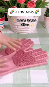 Sarung Tangan Cuci Piring Magic Silicone Cleaning Gloves Anti Panas HARGA TERMURAH PROMO PRODUK TERLARIS !!!