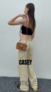 Casey Bag in Tan with removable strap by XOTIQUE