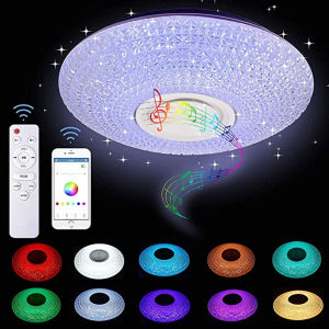 Angella 36วัตต์สมาร์ท LED ไฟเพดาน คู่มือกันกับ Alexa Google Home และห้องนั่งเล่นแสง RGB Dimmable