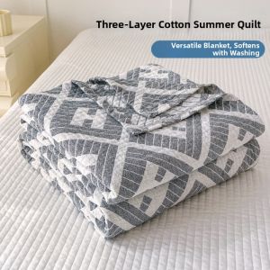 BEIPIN | Summer Lightweight Cotton Three-layer Blanket