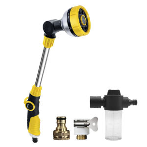 High Pressure Lances 47cm Watering Nozzle  Garden Sprayer 180° Adjustable Car Wash Water Spray 8 Patterns Spray Lawn