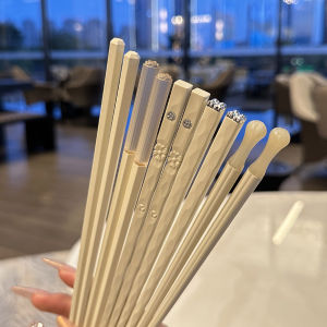 Nordic Style Alloy Chopsticks Luxury Version for Home Use Heat Resistant Individual Serving Chopsticks by C-SISAN