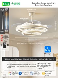 DGY | Invisible Silent Eye-protecting Italian Minimalist Luxury Ceiling Fan Light