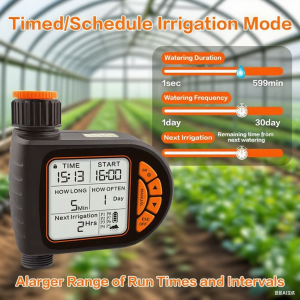 Intelligent Garden Drip Irrigation Timer Large Screen LCD Automatic Watering Controller Gardens Balcony Farms Outdoor Irrigation