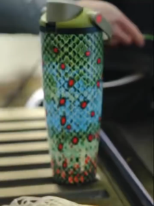 Owala FreeSip Sway Snake Python Print Tumbler 30oz Vintage Snake Skin Pattern Sports Hydration Bottle With One Hand Grab Handle