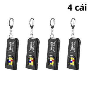 Đèn Pin LED Mini Sạc USB Tích Hợp Đèn COB Chống Nước Dùng Cho Ngoài Trời Khẩn Cấp Cắm Trại Đèn Làm Việc Cầm Tay Mạnh Mẽ
