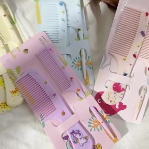 Zaman Now - Set Sisir Karakter Lucu / Sisir Anak Set Isi 2pcs Karakter Kartun Lucu / Sisir Rambut / Sisir 2In1 Hair Comb Import