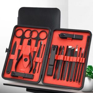 GUNTING KUKU SET BLACK 18 in 1 Manicure Pedicure Alat Perawatan Mapedi