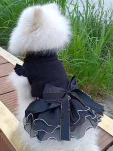 Spring Summer Princess Style Dog Dress Thin Cotton Skirt for Small Dogs Teddy Bichon Pomeranian Yorkie Cat Pet Clothes