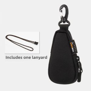 Cordura Ballistic Nylon Key Pouch Mini Car Key Holder Trendy Coin Bag Oxford Cloth Business Style Zipper Closure Mens Pouch