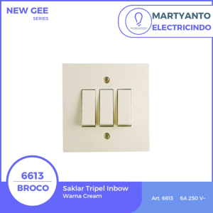 Broco Saklar Tripel IB 6613 Warna Cream