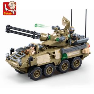 Sluban | Sluban 310PCS OEF Stryker-ADS Military Air Defense System Model Building Blocks Set Educational Bricks Toy for Kids