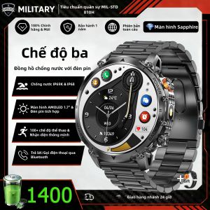 Đồng Hồ Thông Minh Thể Thao Nam Màn Hình HD 1.46 Inch Mới Hỗ Trợ 100+ Môn Thể Thao GPS Gọi Bluetooth Chống Nước IP68 La Bàn Tương Thích Android & iOS