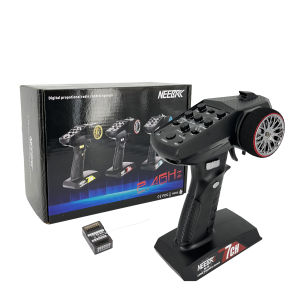 NEEBRC 7CH 2.4Ghz Transmitter 7Channel Light Control Winch Controller Receiver Radio System for RC Drift Car Tank Boat Model Toy