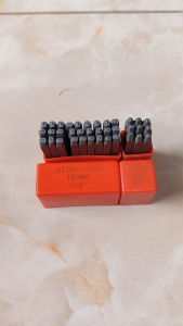 Alat Ketok Set Huruf Angka 1.5mm Zeki Japan Letter Number Punch Set Zeki Huruf Angka Ketok 1.5mm Zeki Japan