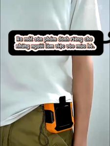 [BÁN CHẠY] Quạt Điều Hòa Đeo Hông PIN 6000mAh Kiêm Sạc Dự Phòng Đa Năng Đeo Cổ Cầm Tay Đeo Thắt Lưng Tiện Lợi Bảo Hành 12 Tháng