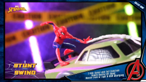 Marvel Full-Function RC Car Spider-Man MM5588-104-01 2.4GHz Remote USB Charging Light-up Ladder Rocking Motion Swaying Effect for Ages 6-7 Years