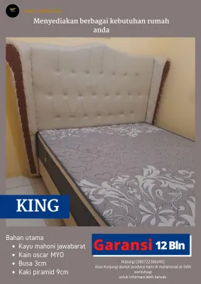 dipan kayu model king 160x200