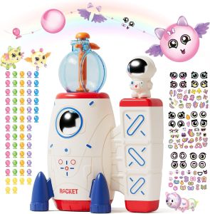 DIY Space Magic Balloon Craft Kit Sticker Decorated Balloons Toy for Kids Rocket Air Pump Fun with Balloon Monster Pals DIY C